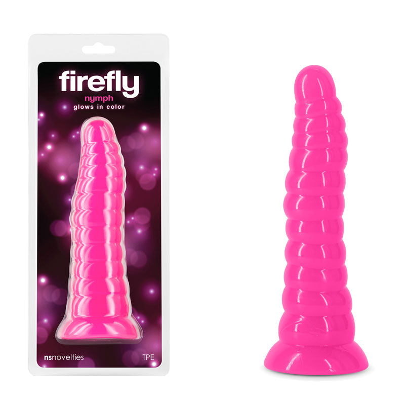 Firefly - Nymph - Pink - Glow in Dark Pink 18.8 cm Dildo - Naughty by Nature Adult Store