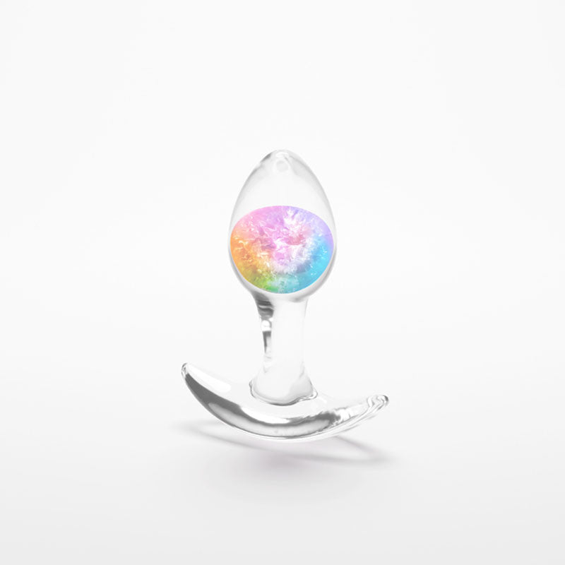 Glams Cosmic - Clear/Rainbow 8.1 cm Small Butt Plug