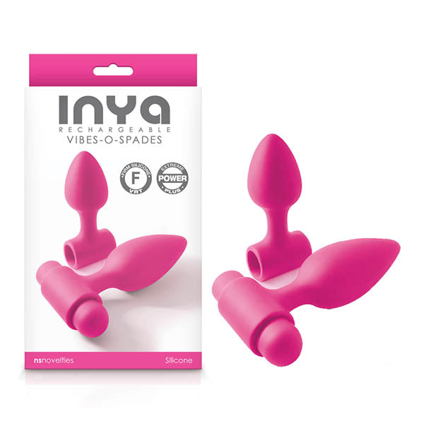 INYA Vibes-O-Spades - Pink Vibrating Butt Plugs - Set of 2 - Naughty by Nature Adult Store