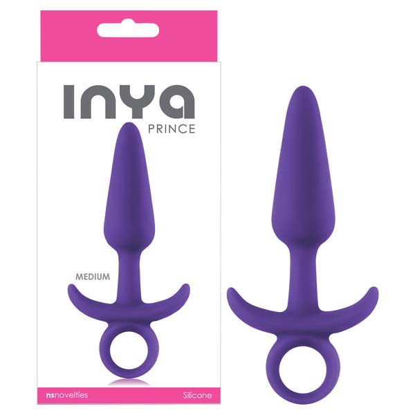 INYA Prince Purple 13 Cm Medium Butt Plug With Ring Pull