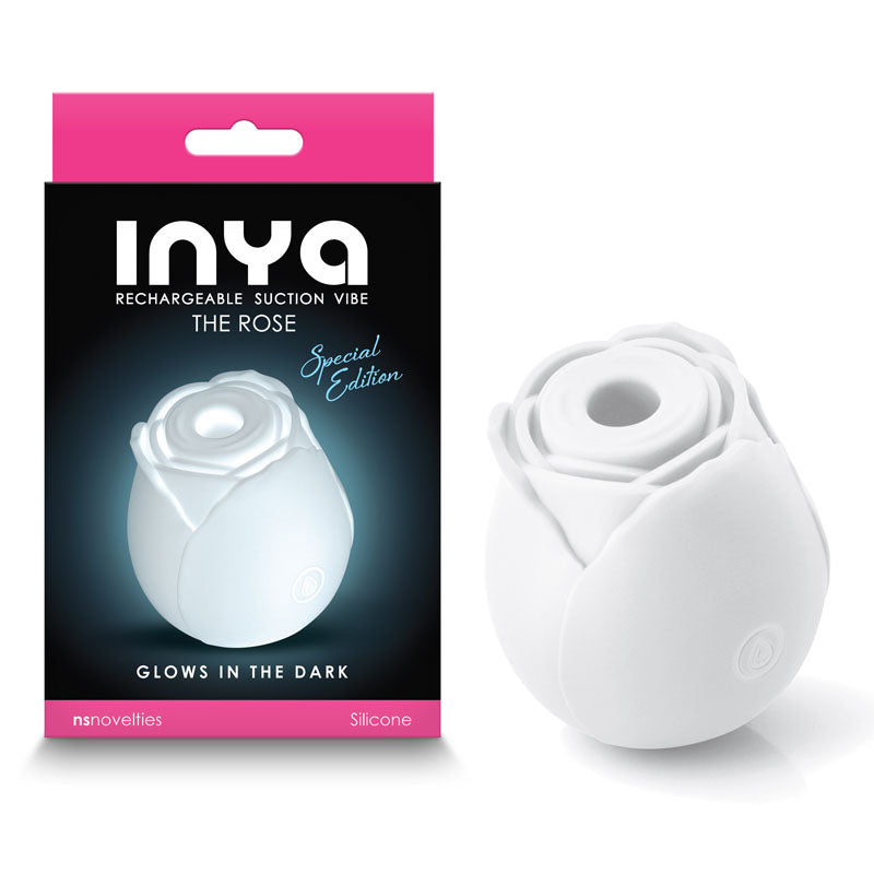 INYA The Rose - Glow - Glow In The Dark Clitoral Air Pulsation Stimulator - Naughty by Nature Adult Store