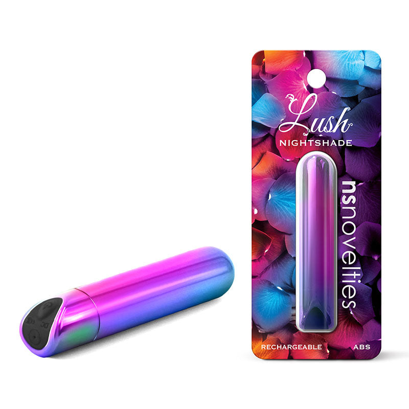 Lush Nightshade - Multicolour - Multicoloured 8.9 cm USB Rechargeable Bullet - Naughty by Nature Adult Store