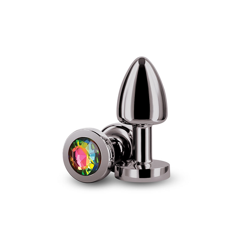 Rear Assets Petite - Gunmetal with Rainbow Gem - Naughty by Nature Adult Store