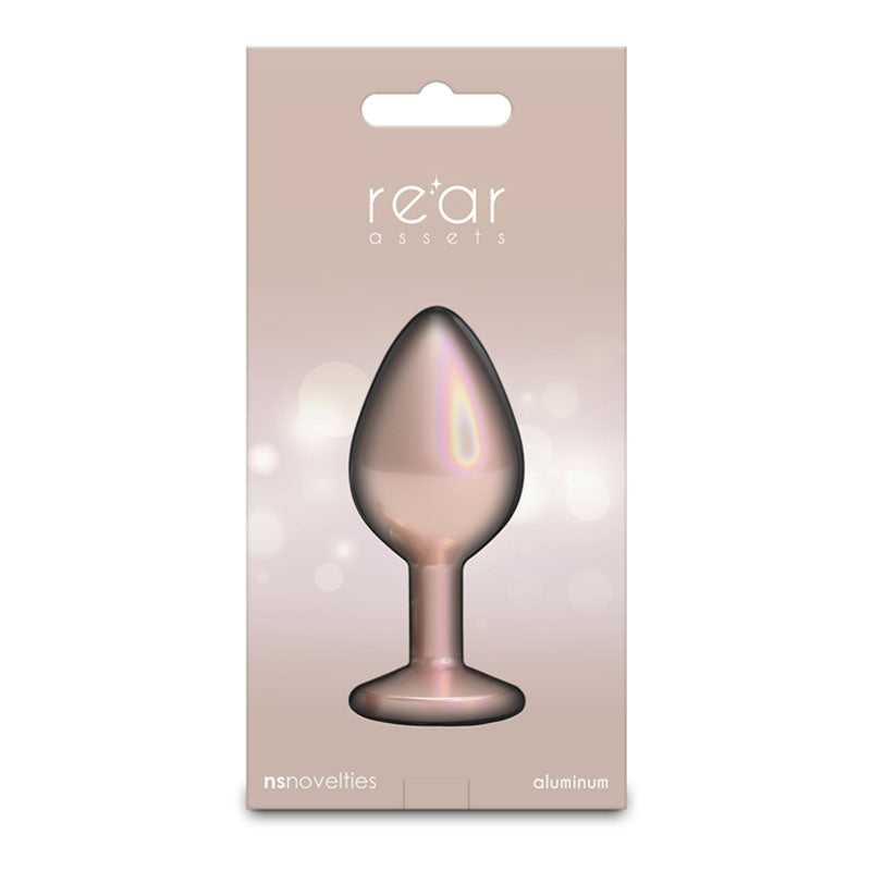 Rear Assets Iridescent - Iridescent Champagne 8.2 cm Medium Butt Plug
