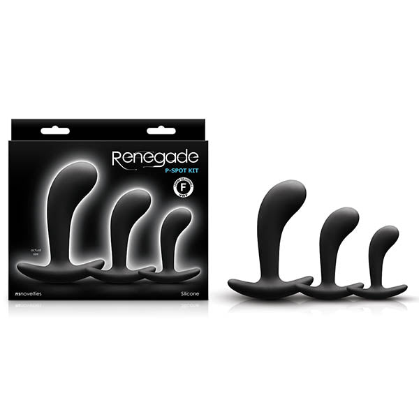 Renegade P Spot Kit - Black Anal Plugs - Set of 3 Sizes - Naughty by Nature Adult Store