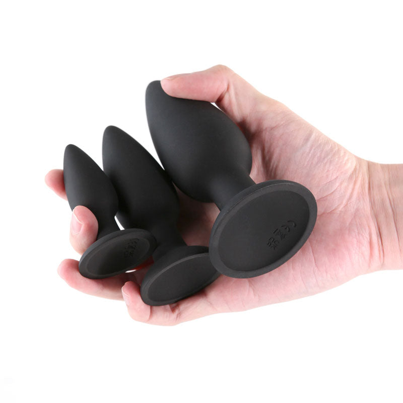 Renegade Triple Strike Kit - Black Butt Plugs - Set of 3 Sizes