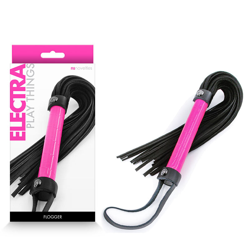 Electra Flogger - Pink - Pink Flogger Whip - Naughty by Nature Adult Store