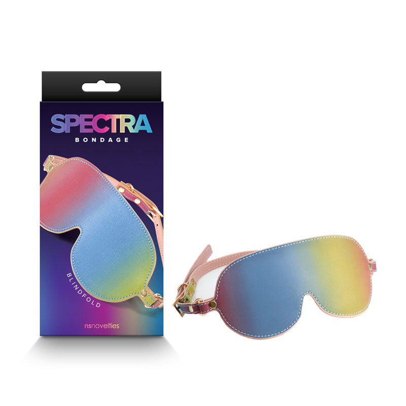 Spectra Bondage Blindfold - Rainbow - Rainbow Eye Restraint - Naughty by Nature Adult Store