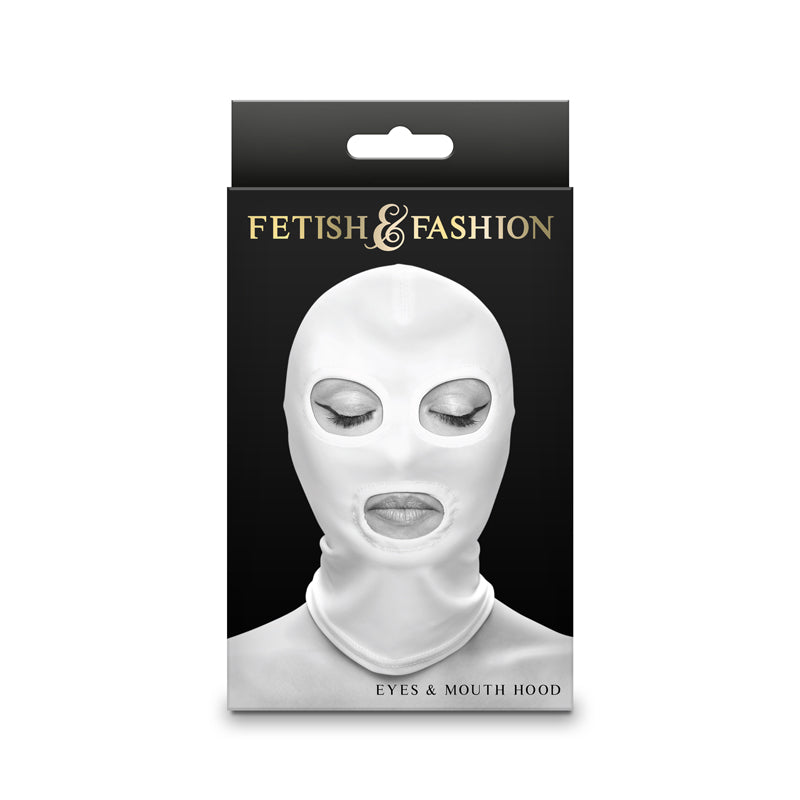 Fetish & Fashion - Eyes & Mouth Hood - White - Naughty by Nature Adult Store