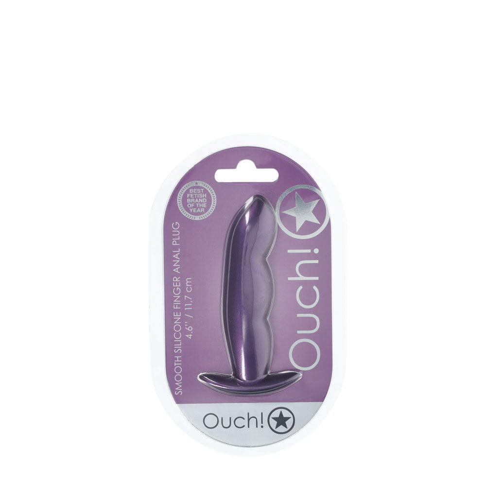 OUCH! Finger Anal Plug - Metallic Purple - Naughty by Nature Adult Store