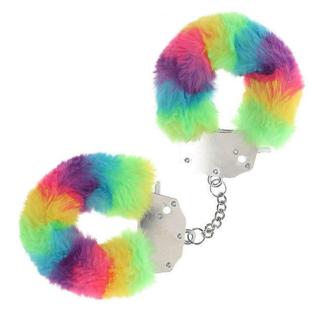 OUCH! Heavy-Duty Fluffy Cuffs - Multicolour 1 - Naughty by Nature Adult Store