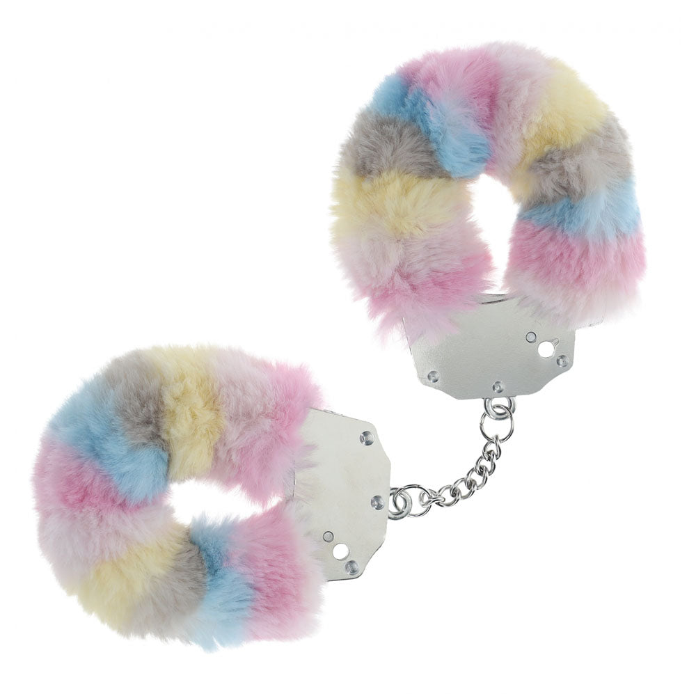 OUCH! Heavy-Duty Fluffy Cuffs - Multicolour 2 - Naughty by Nature Adult Store