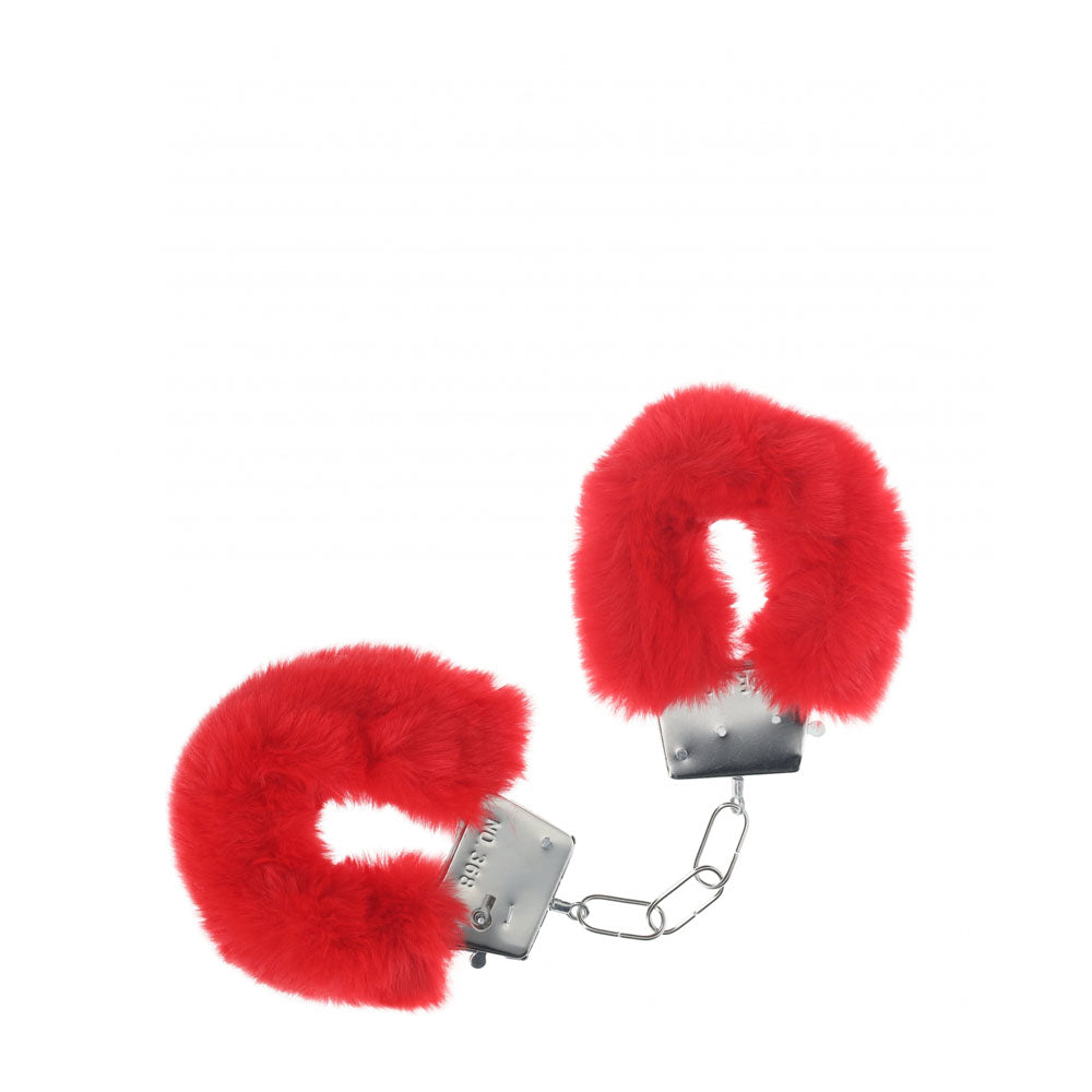 OUCH! Classic Fluffy Cuffs - Red - Naughty by Nature Adult Store