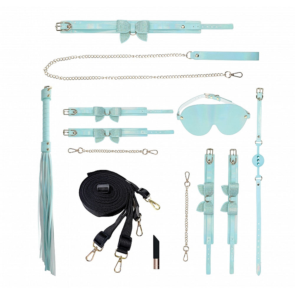 OUCH! Paris Collection - Baby Blue Bondage Set with Bag - 8 Piece Kit