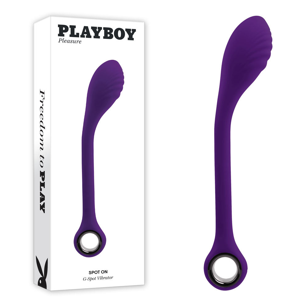 Playboy Pleasure SPOT ON - Purple 22.6 cm USB Rechargeable Poseable G-Spot Vibrator - Naughty by Nature Adult Store