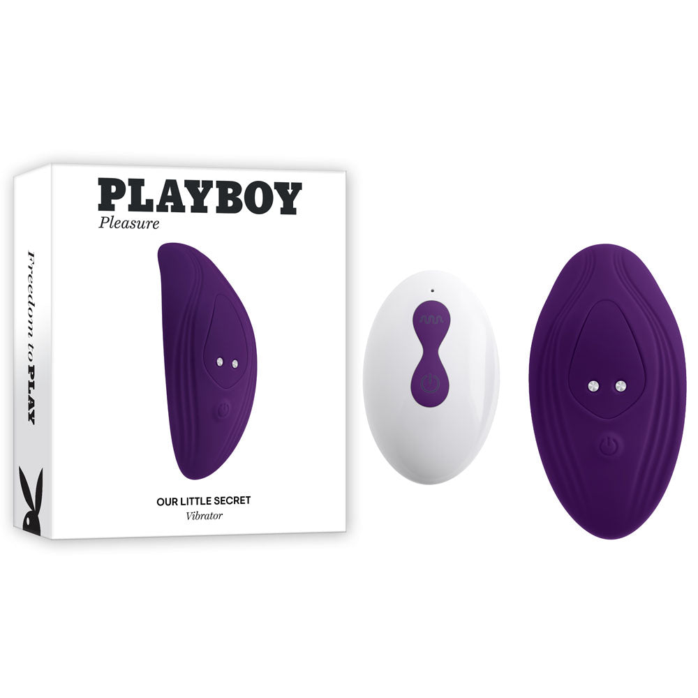 Playboy Pleasure OUR LITTLE SECRET - Purple USB Rechargeable Panty Vibrator with Wireless Remote Control - Naughty by Nature Adult Store