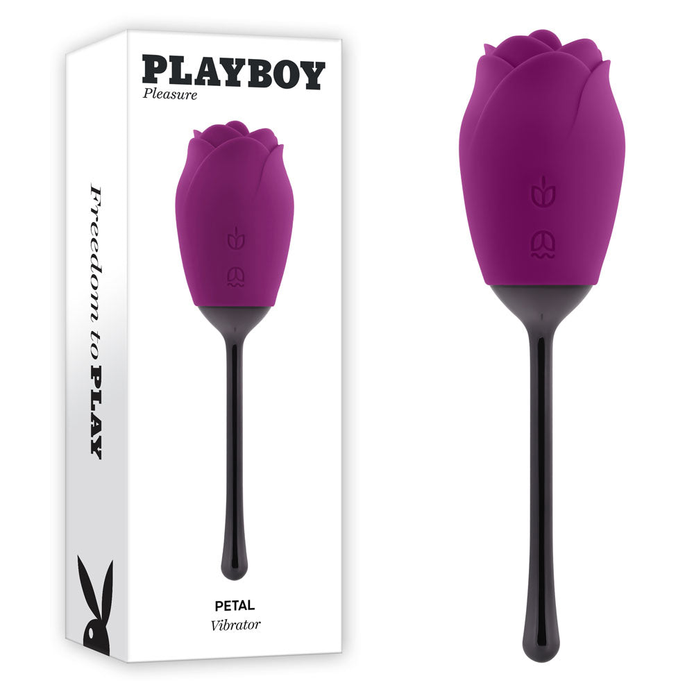 Playboy Pleasure PETAL - Purple USB Rechargeable Flicking Stimulator - Naughty by Nature Adult Store