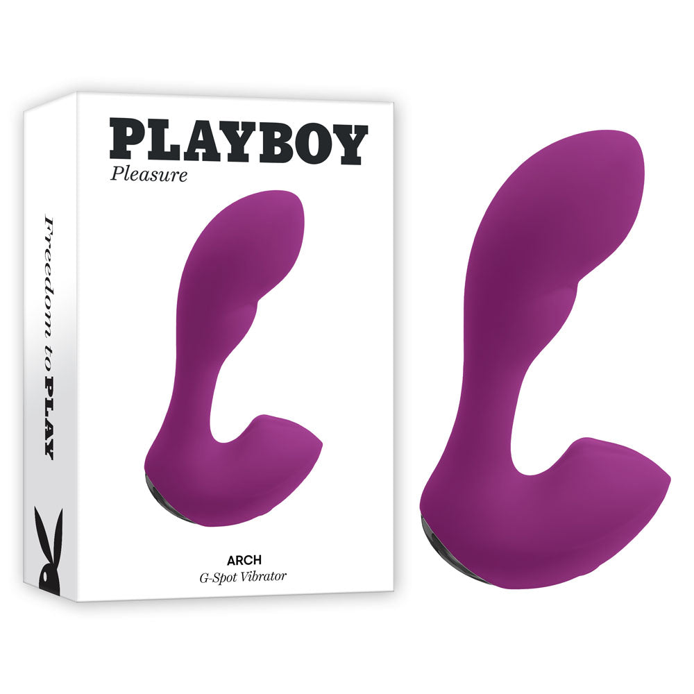 Playboy Pleasure ARCH - Purple 14.1 cm USB Rechargeable G-Spot Vibrator - Naughty by Nature Adult Store