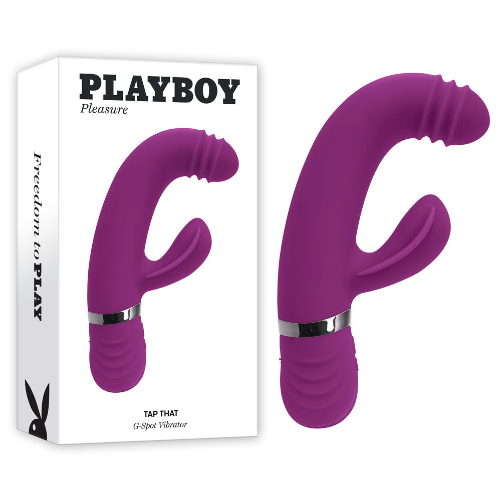 Playboy Pleasure TAP THAT - Purple 16.5 cm USB Rechargebale Rabbit Vibrator - Naughty by Nature Adult Store