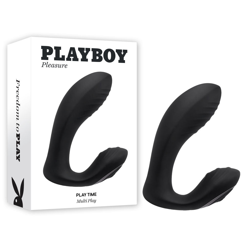 Playboy Pleasure PLAY TIME - Black 12.7 cm USB Rechargeable Vibrator - Naughty by Nature Adult Store