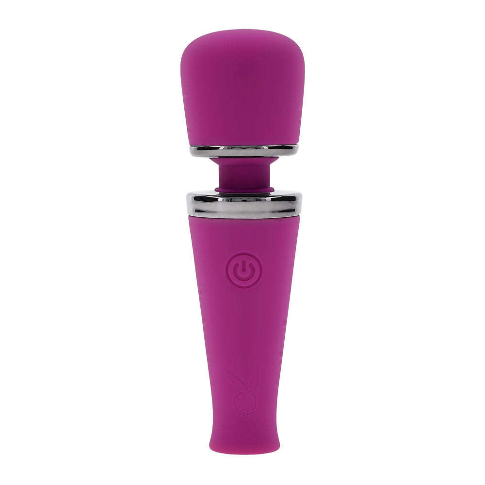 Playboy Pleasure MIC DROP - Purple 11.4 cm USB Rechargeable Vibrating Mini Massage Wand - Naughty by Nature Adult Store