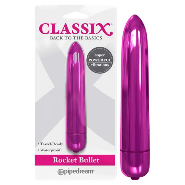 Classix Rocket Bullet - Metallic Pink 8.9 cm Bullet - Naughty by Nature Adult Store