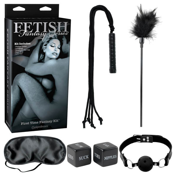 Fetish Fantasy Series Limited Edition First Time Fantasy Kit - Black Bondage Kit - 5 Piece Set - Naughty by Nature Adult Store