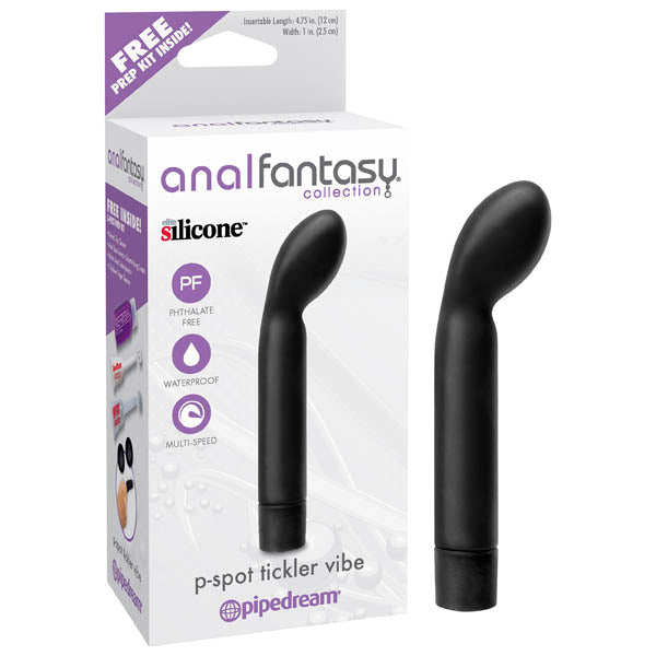 Anal Fantasy Collection P-spot Tickler Vibe - Black 12 cm (4.75'') Prostate Vibrator - Naughty by Nature Adult Store