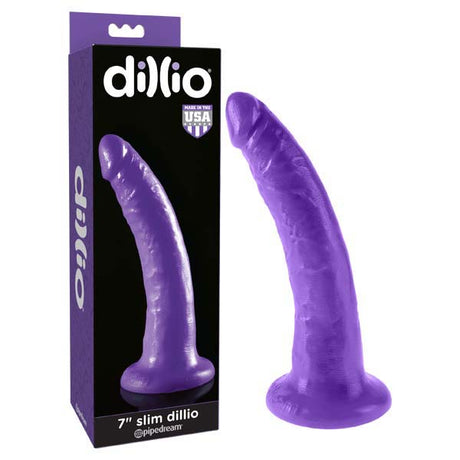 Dillio 7'' Slim - Purple 17.8 cm Dong - Naughty by Nature Adult Store