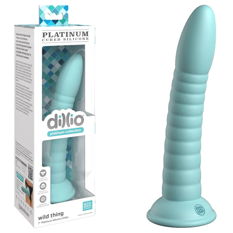 Dillio Platinum Wild Thing - Teal - Teal 17.8 cm (7'') Dong - Naughty by Nature Adult Store