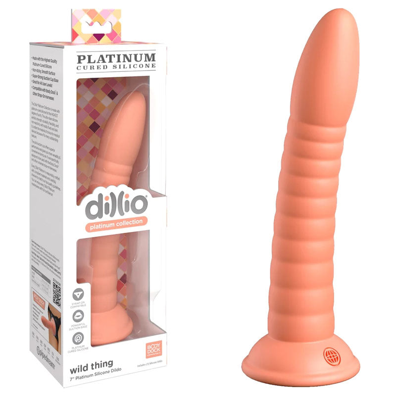 Dillio Platinum Wild Thing - Peach - Peach 17.8 cm (7'') Dong - Naughty by Nature Adult Store