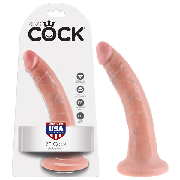 King Cock 7'' Cock - Flesh 17.8 cm (7'') Dong - Naughty by Nature Adult Store