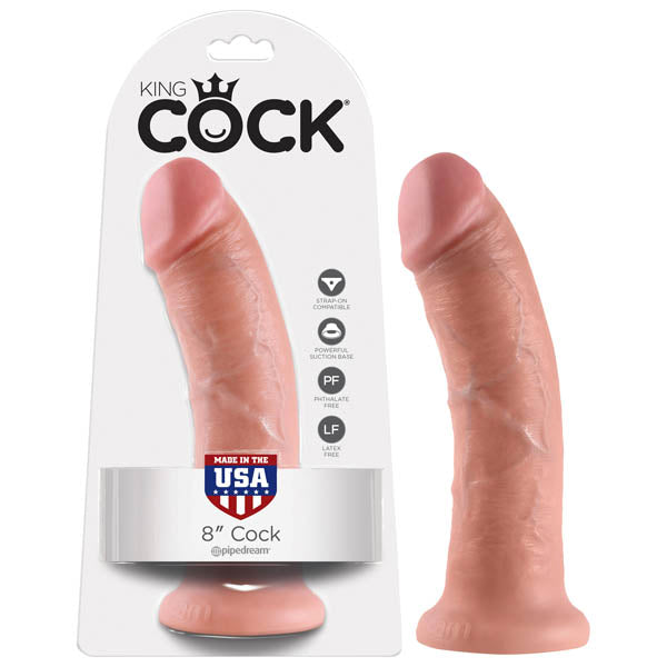 King Cock 8'' Cock - Flesh 20.3 cm (8'') Dong - Naughty by Nature Adult Store