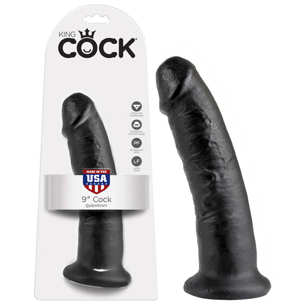 King Cock 9'' Cock - Black 22.9 cm (9'') Dong - Naughty by Nature Adult Store