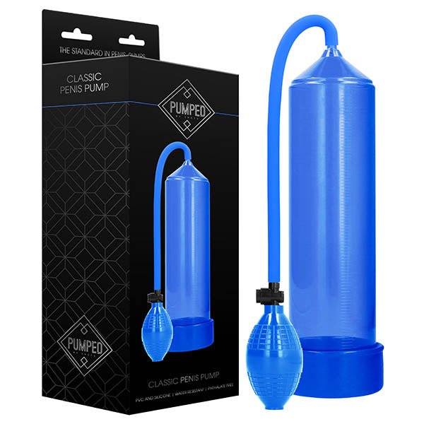 Pumped Classic Penis Pump - Blue Penis Pump - Naughty by Nature Adult Store