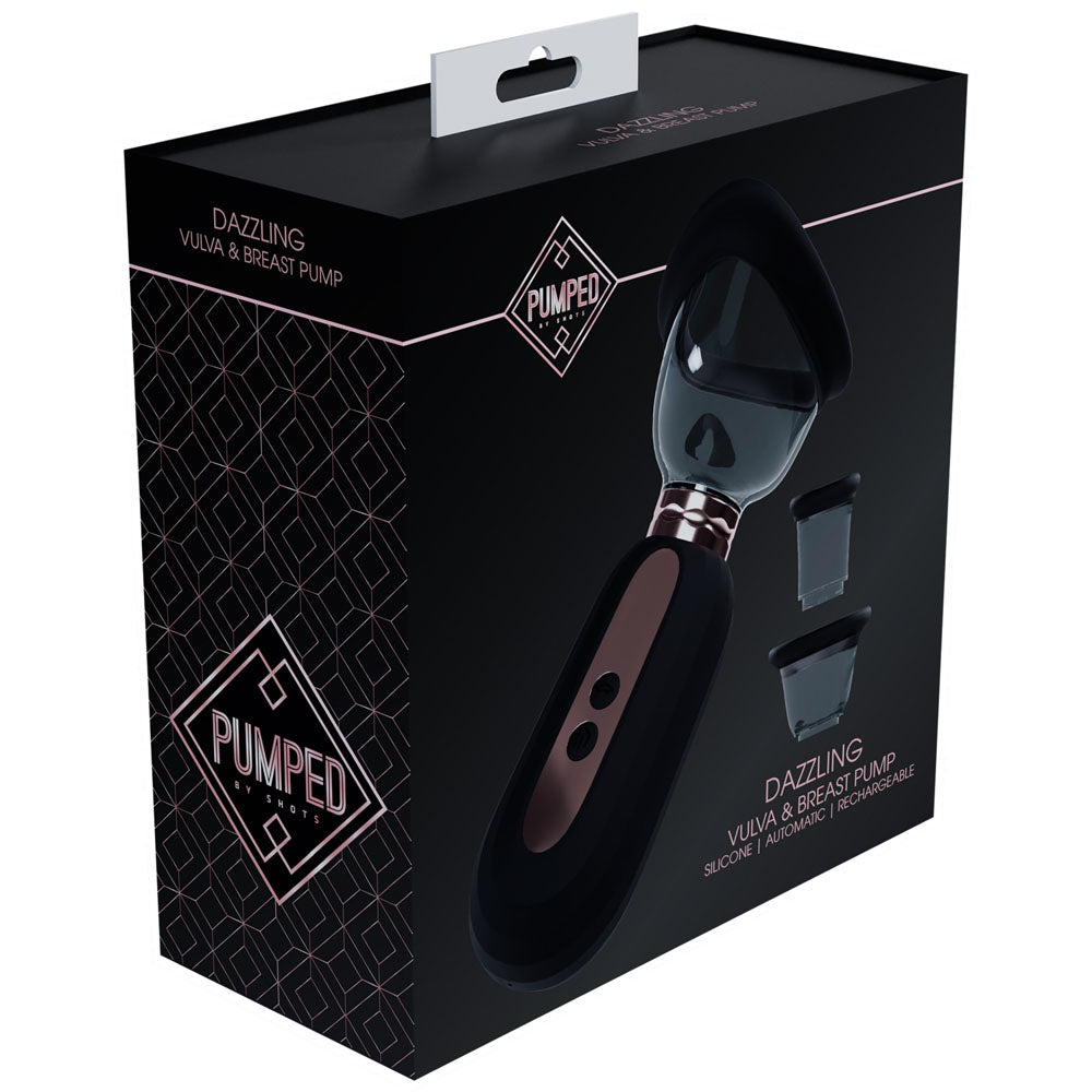 PUMPED Dazzling Auto Ladies Pump - Black - Black USB Rechargeable Ladies Pump - Naughty by Nature Adult Store