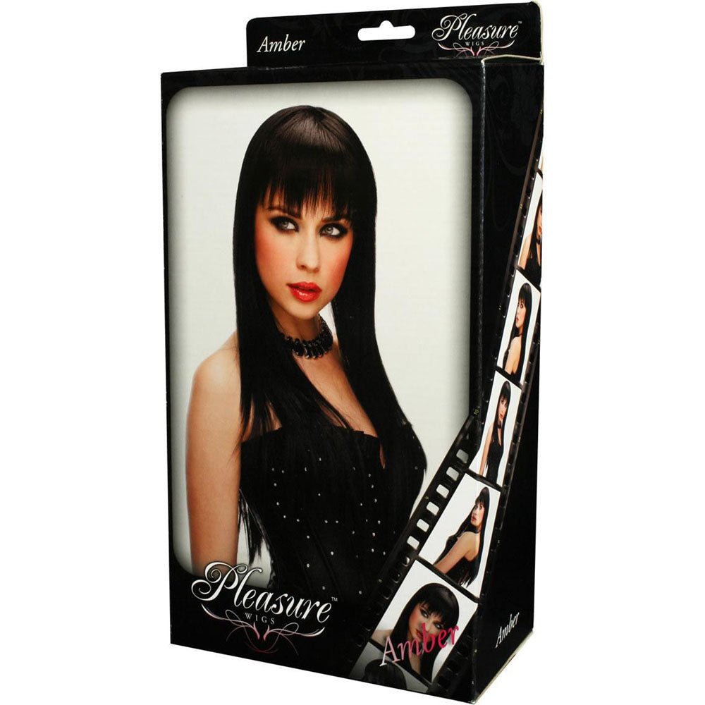 PLEASURE WIGS Amber - Black - Black Wig - Naughty by Nature Adult Store