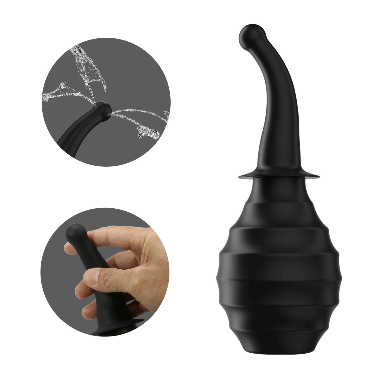 MR PLAY Anal Douche M6 - Black - 330 ml Capacity - HEALTH CARE - Naughty by Nature Adult Store