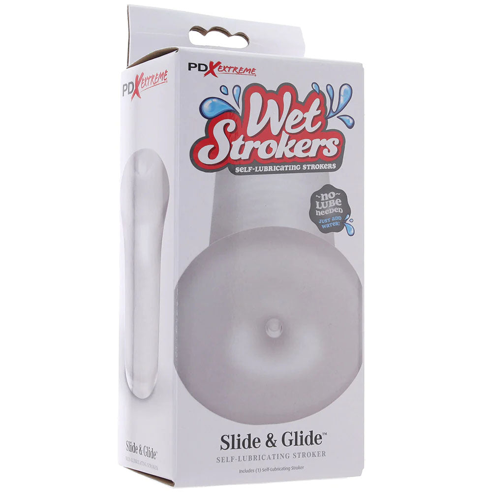 PDX Extreme Wet Stroker - Slide & Glide - Clear Vagina Stroker - Naughty by Nature Adult Store