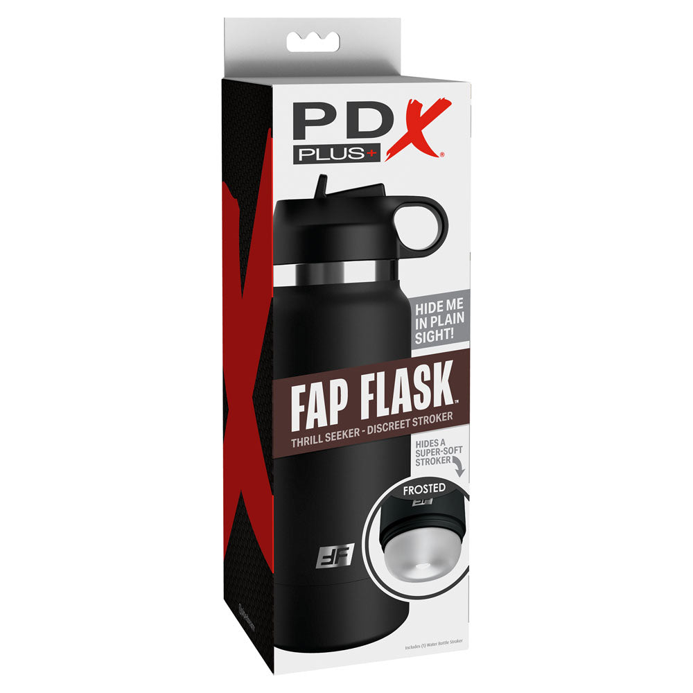 PDX Plus Fap Flask - Thrill Seeker - Frosted Discreet Stroker - Naughty by Nature Adult Store
