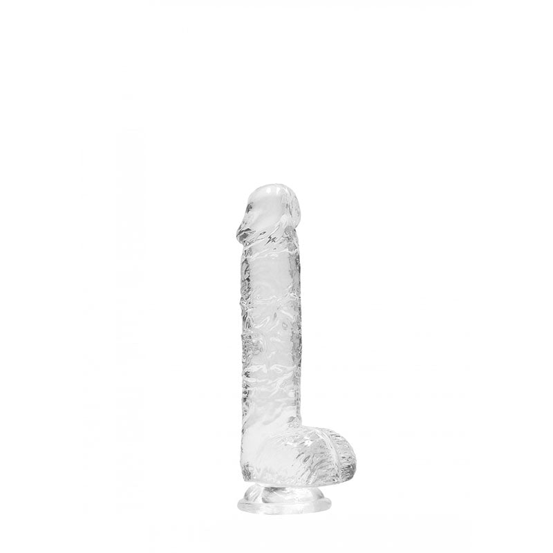 REALROCK 6'' Realistic Dildo With Balls - Clear 15.2 cm Dong - Naughty by Nature Adult Store