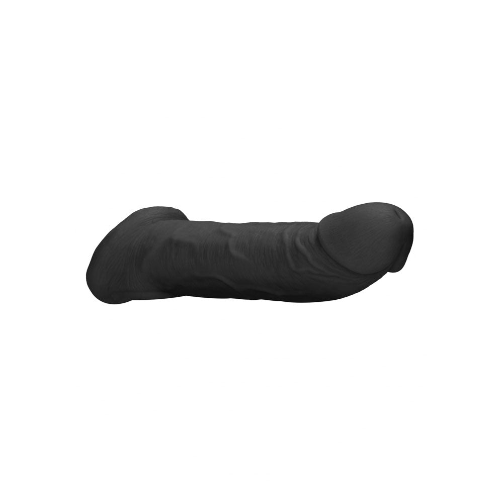 Realrock 9 Inch Realistic Penis Extender With Rings Black Sleeve