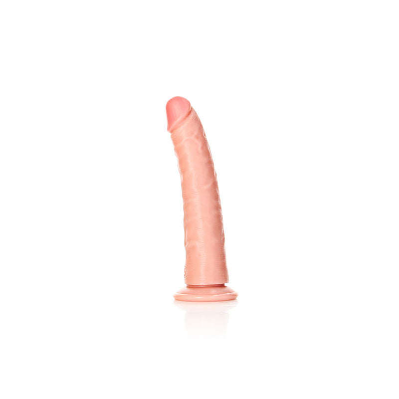 REALROCK Realistic Slim Dildo with Suction Cup - 18cm - Flesh 18 cm (7'') Dong - Naughty by Nature Adult Store