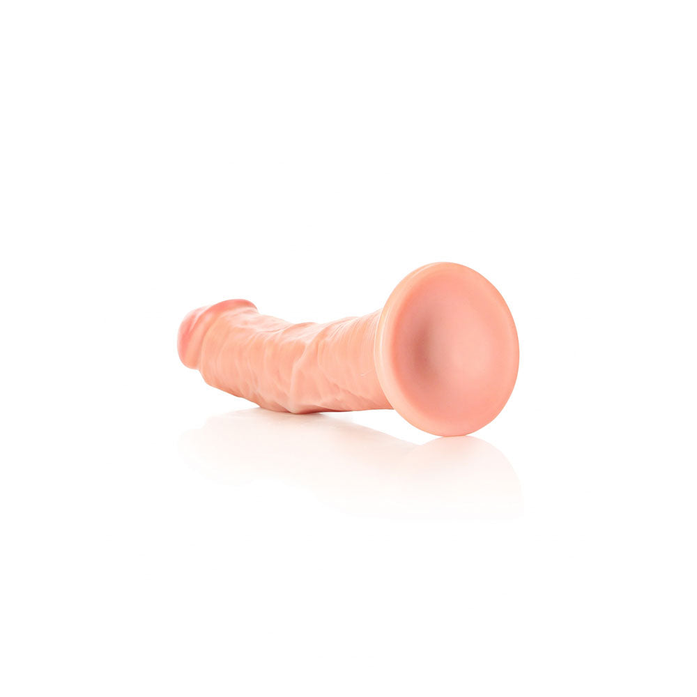 REALROCK Realistic Regular Curved Dildo with Suction Cup - 20 cm - Flesh 20 cm (8'') Dong - Naughty by Nature Adult Store