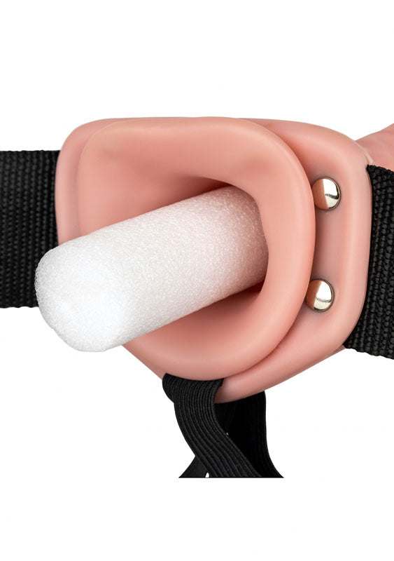 REALROCK Hollow Strap-on- Flesh 20.5 cm - Naughty by Nature Adult Store