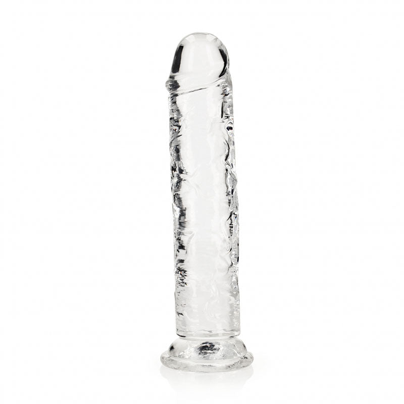REALROCK 25 cm Straight Dildo - Clear - Clear 25 cm (10'') Dong - Naughty by Nature Adult Store