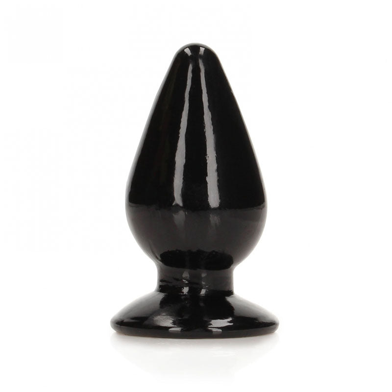REALROCK 11.5 cm Anal Plug - Black - Black 11.5 cm (4.5'') Butt Plug - Naughty by Nature Adult Store