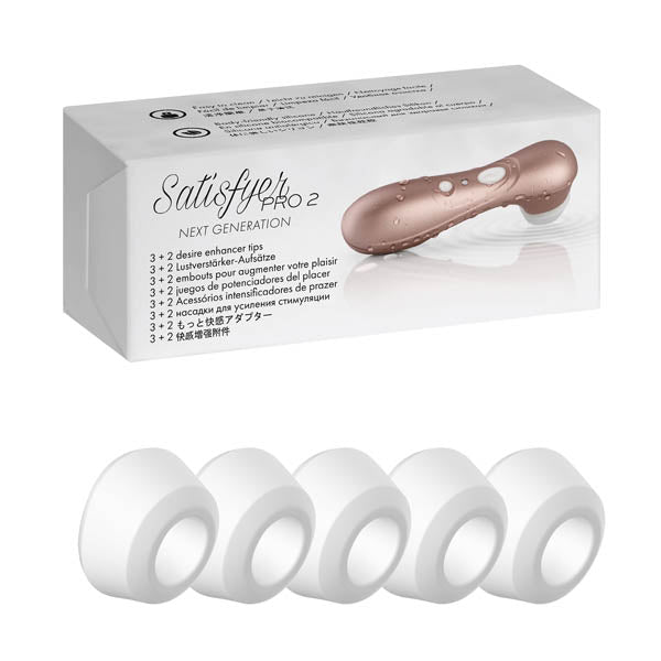 Satisfyer Pro 2 Climax Tips - 5 Replacement Silicone Heads for Satisfyer 2 Pro - Naughty by Nature Adult Store