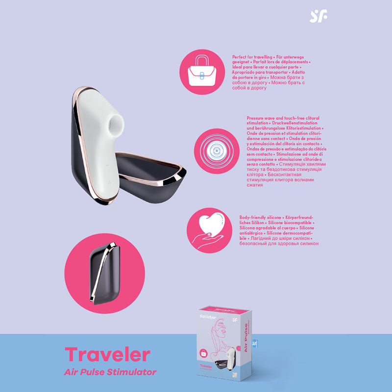 Satisfyer Pro Traveller - USB Rechargeable Touch-Free Clitoral Stimulator - Naughty by Nature Adult Store