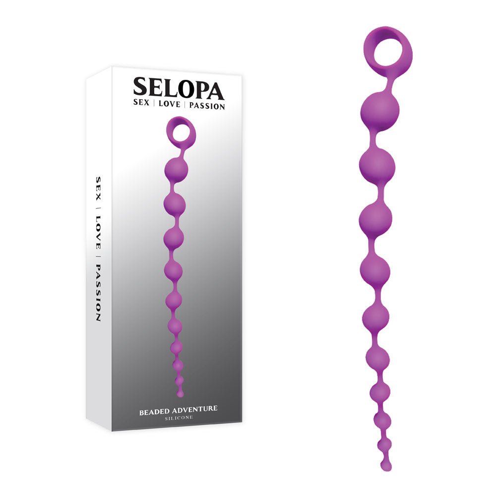 Selopa BEADED ADVENTURE - Purple 35.5 cm Anal Beads - Naughty by Nature Adult Store